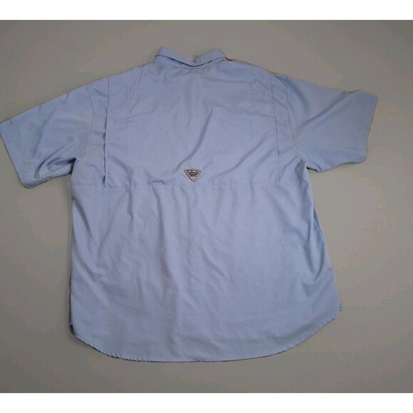Columbia Tamiami PFG Mens XXL Short Sleeve Shirt Fishing Omni-Shade Vented Blue - Picture 4 of 8
